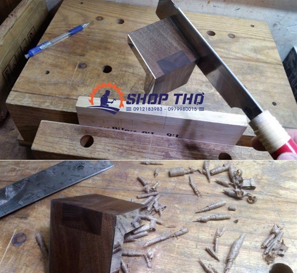 Cữ Cắt Vuông Góc ,cắt mộng dovetail bằng Cưa Tay
