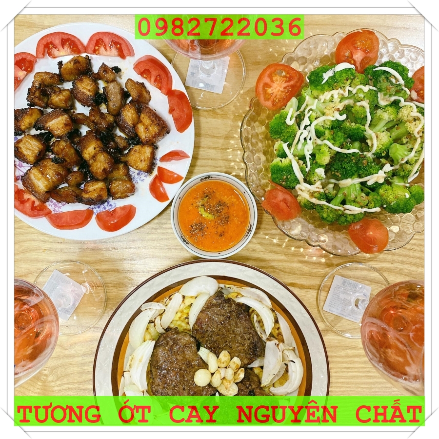 Tương ớt cay nguyên chất 330ml x4 chai