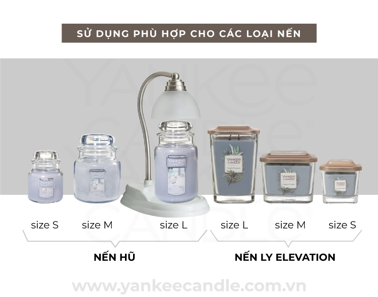 Đèn chụp đốt nến Aurora Yankee Candle - Red (Limited)