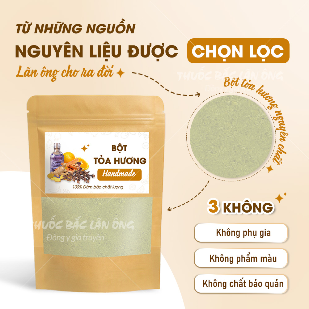 Bột Tỏa Hương Cơ Thể 500g (Bột Huân Thảo/Cảo Bản/Bạch Chỉ)