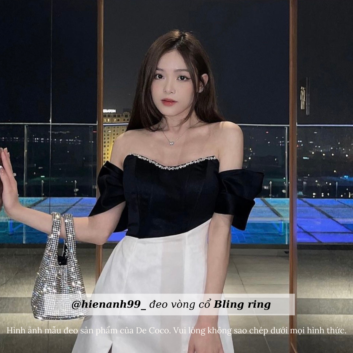 [KHÔNG ĐEN GỈ] Vòng cổ dây chuyền BLING RING De Coco