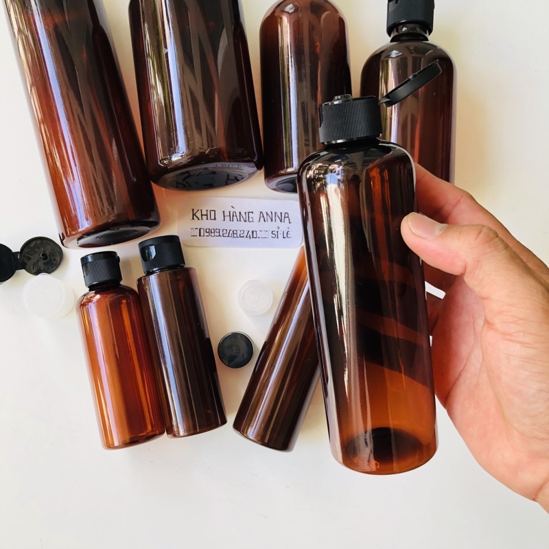 Chai nhựa nắp bật trong, trắng, đen/ nắp vặn đen- chai nhựa 30ml/ 50ml / 100ml / 150ml - chai chiết mỹ phẩm