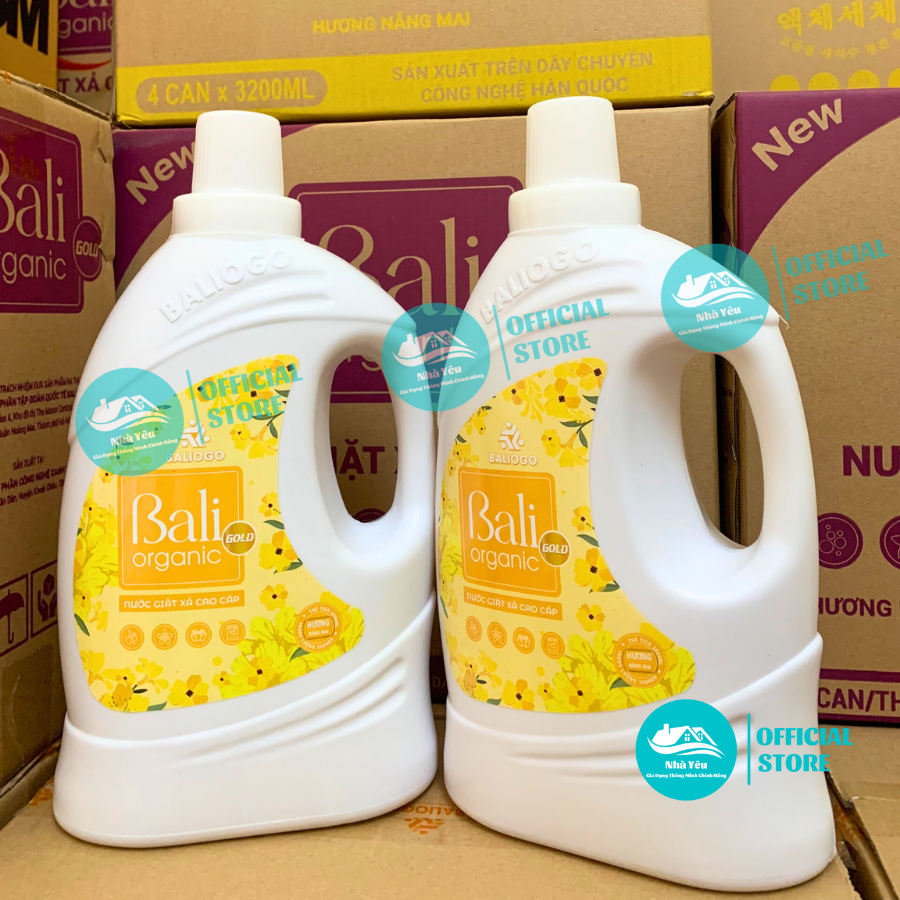 Nước Giặt Hữu Cơ BALI ORGANIC Công Nghệ Hàn Quốc - Can 3,2L