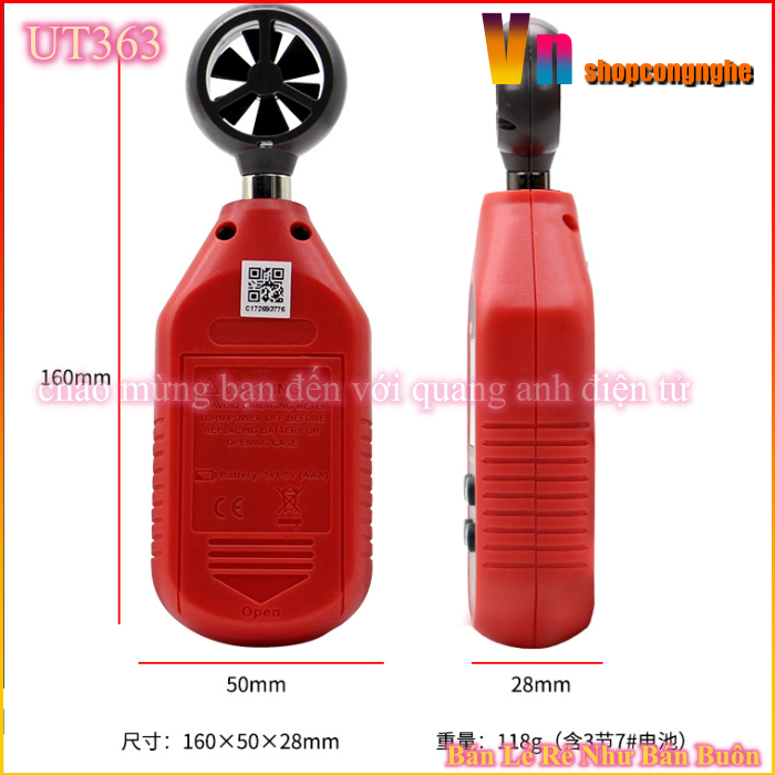 UT363 máy đo vận tốc gió mini Uni-Trend