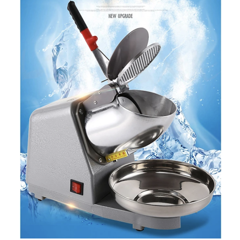 2-blade snow flake, 2 caps multi-functional ice machine, fluffy snow sand blender, high capacity grinder, large ice, small all machine is fast and silent for home, cafe, tea shop