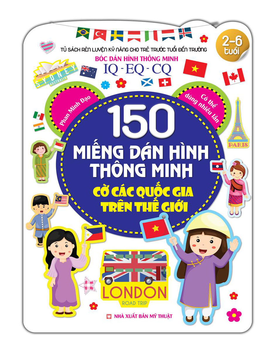 Sách 150 Miếng Dán Hình Thông Minh - Cờ Các Quốc Gia Trên Thế Giới (MT) - Newshop