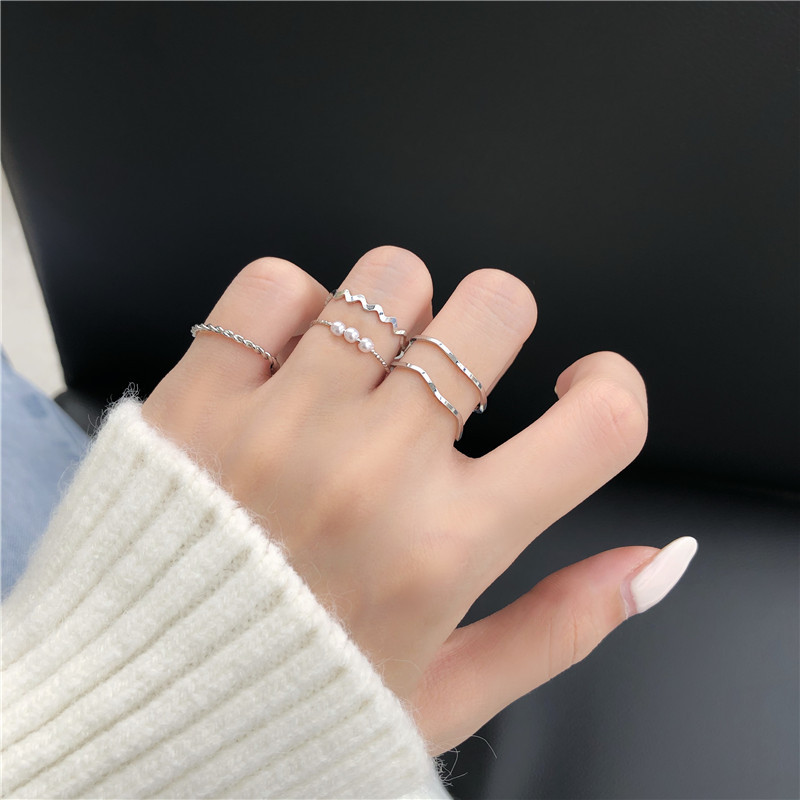Set 5 nhẫn phong cách Hàn Quốc siêu cá tính
