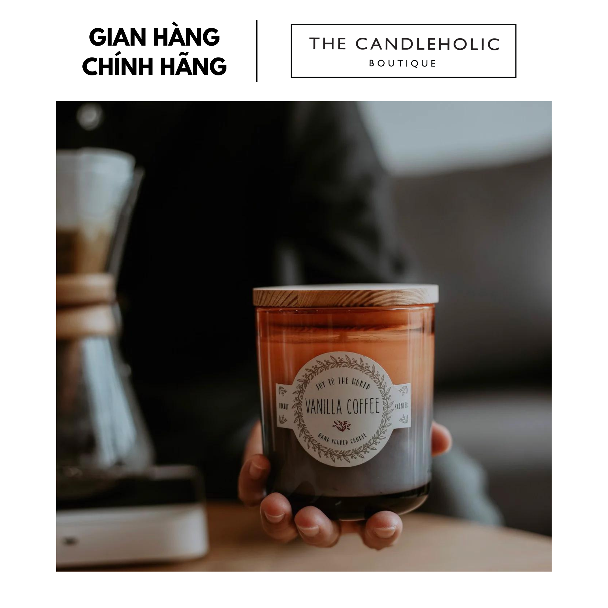 Nến thơm The Candleholic VANILLA COFFEE (Hương cà phê & vanilla)