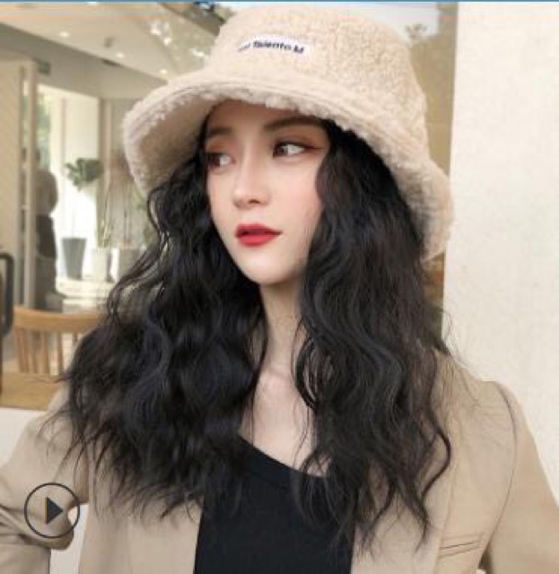 Tóc giả mũ 🥰🥰 Tóc giả mũ xù siu hót