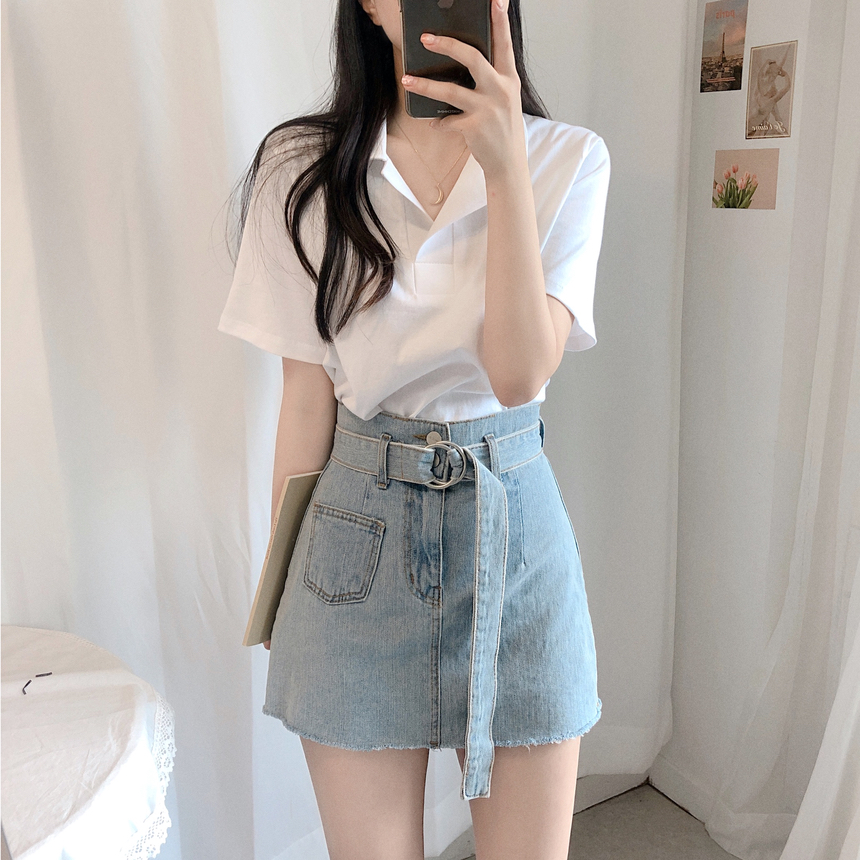 áo thun cổ Polo nữ