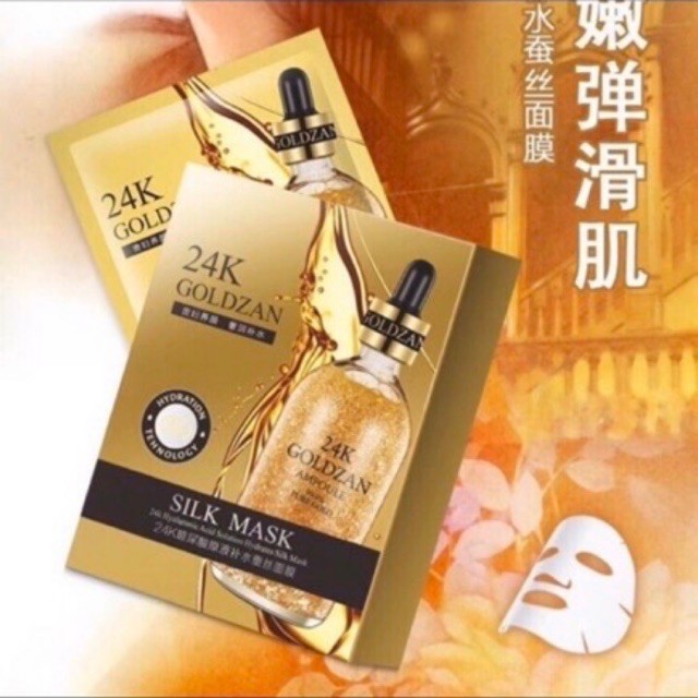 [ giá sỉ tại kho] Hộp 10 miếng mặt nạ 24k gold zan