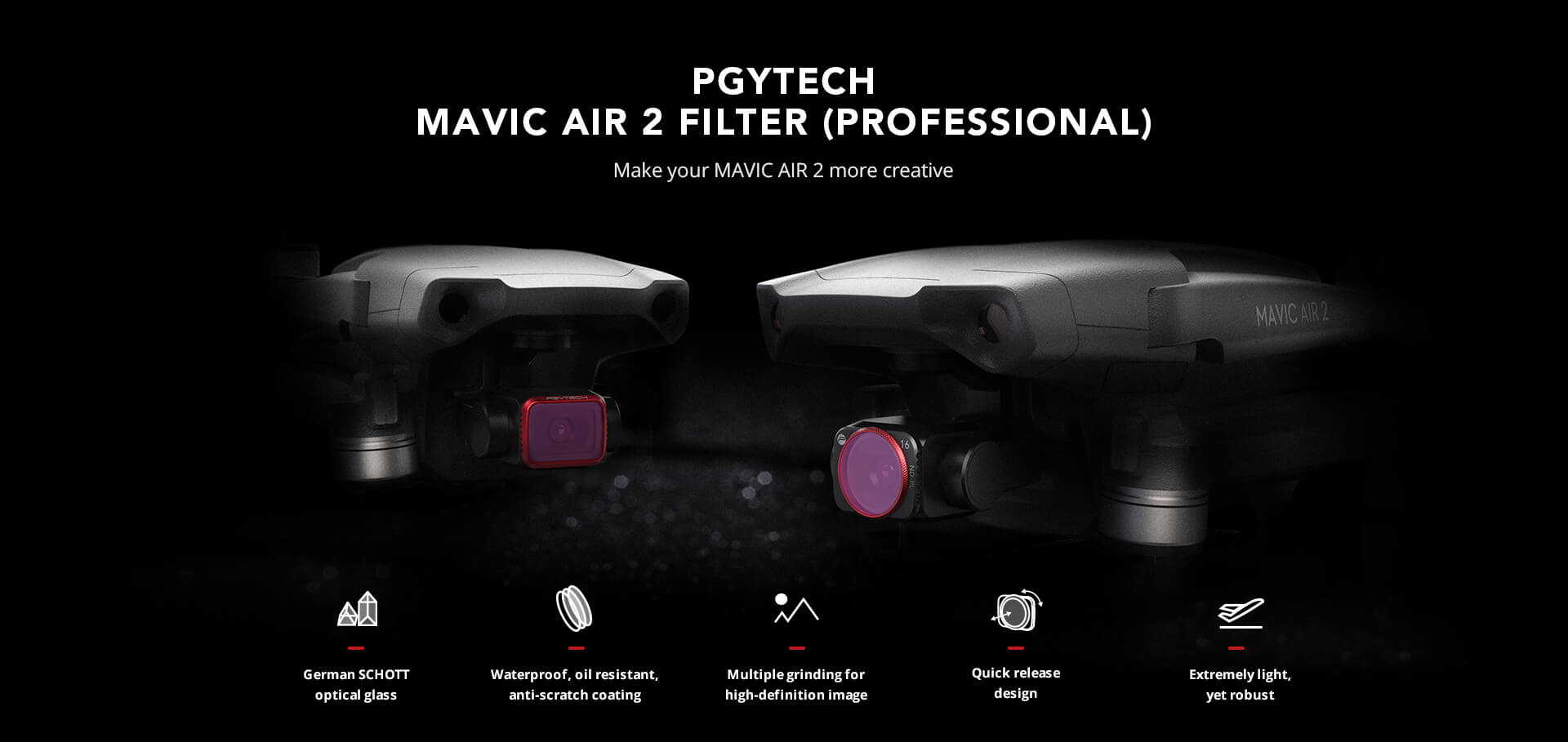 Filter CPL Mavic Air 2 – PGYtech professional