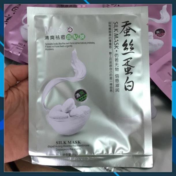 Mặt Nạ Giấy Tơ Tằm Dưỡng Ẩm