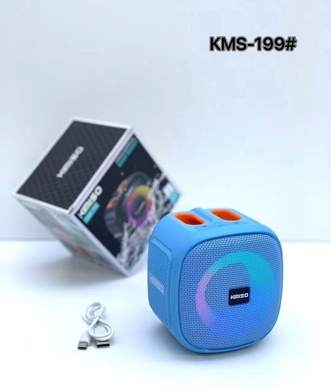 Loa bluetooth mini KIMISO KMS-199 chính hãng cao cấp,loa không dây, đèn led theo nhạc, âm bass chuẩn chất lượng - Hàng nhập khẩu chính hãng