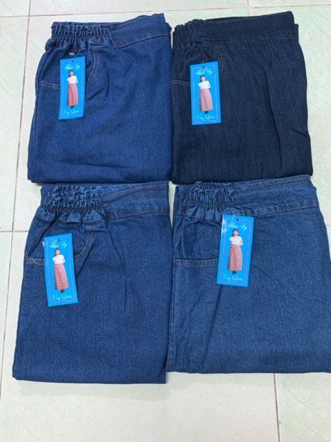 [HCM]Váy Quần Jean Chống Nắng Dạng Nút Lưng Thun