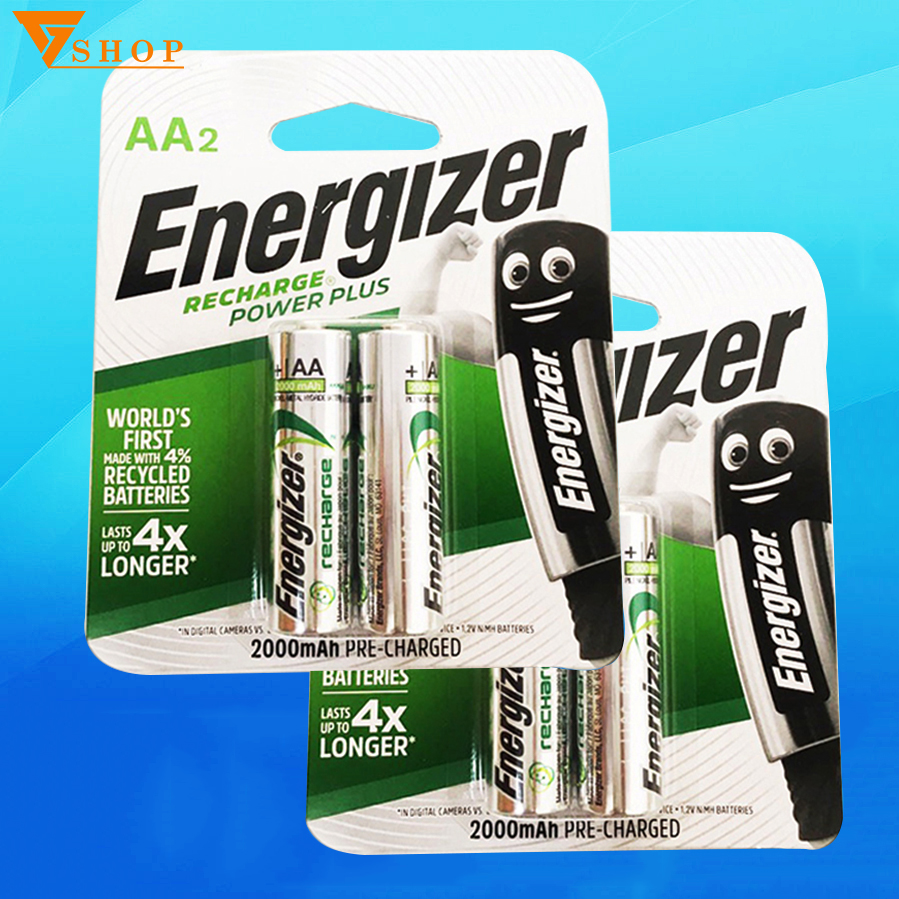 Combo 2 vỉ Pin sạc AA  Energizer 2000mah (pin sạc tiểu )