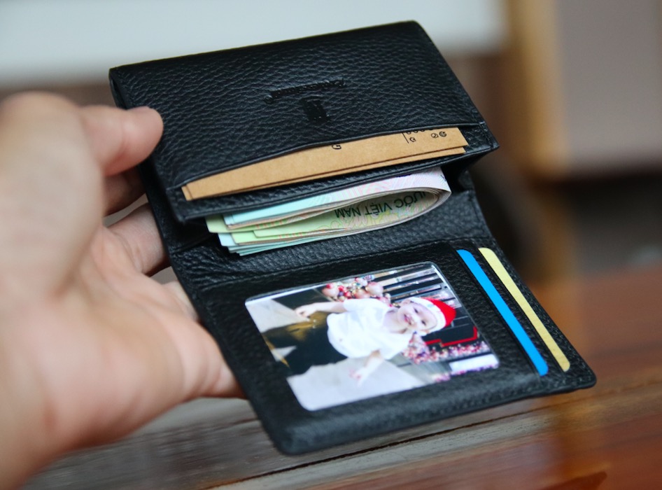 Ví card mini da bò cao cấp siêu mềm 2 màu đen ,nâu