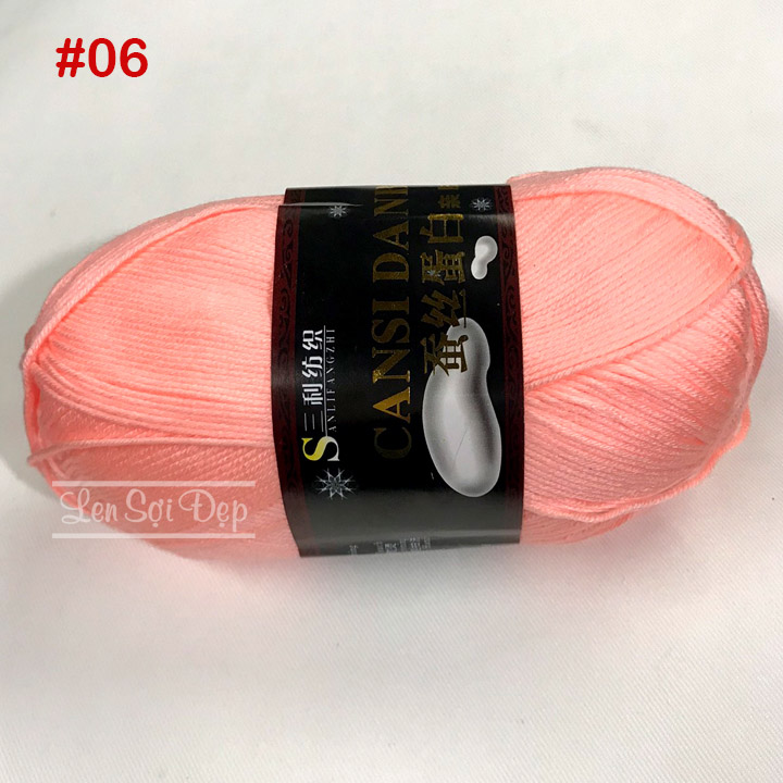 [HCM]Cuộn len cotton Cansi Danbai 125g đan móc áo khăn nón