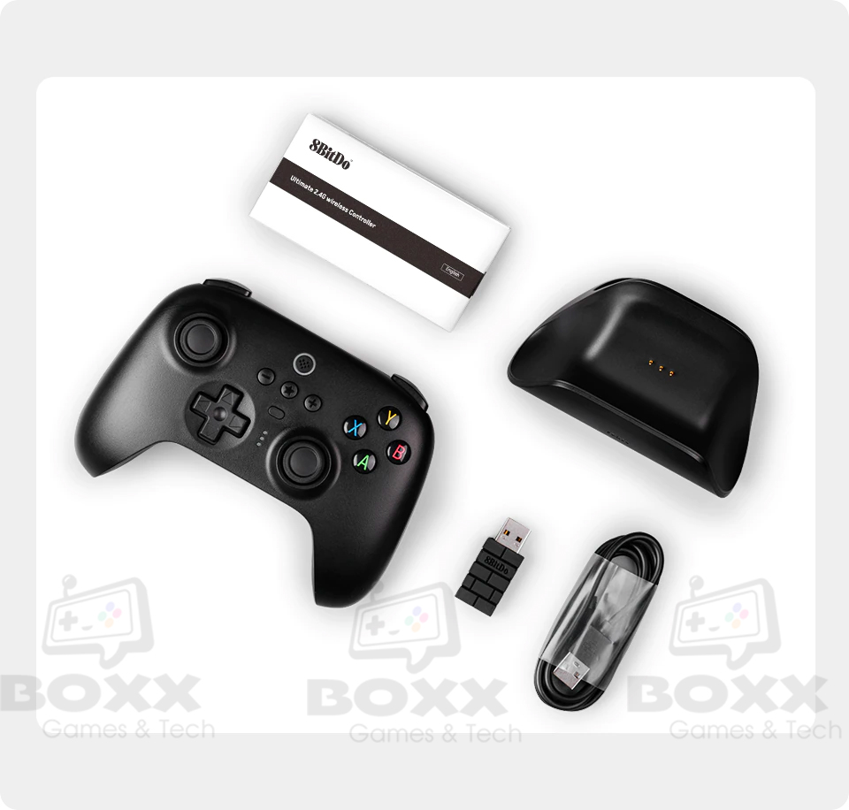 Tay cầm 8BitDo Ultimate 2.4G Wireless Controller kèm Dock Sạc cho Laptop, PC, Điện thoại Android