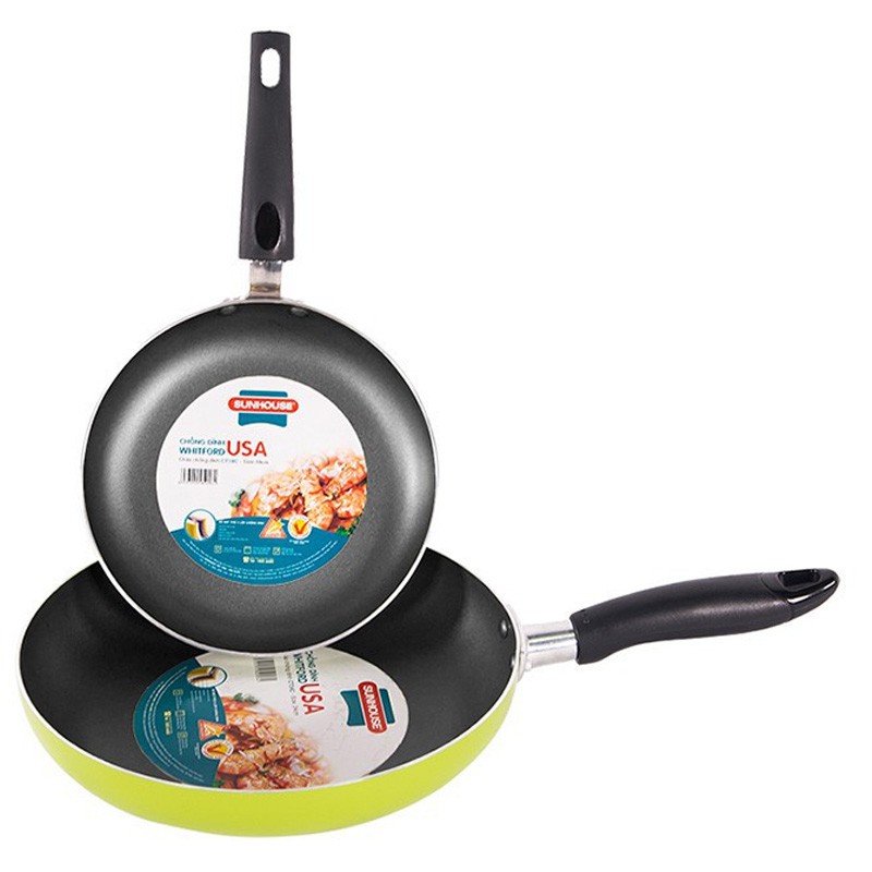 (ComBo) 2 Chảo đôi Sunhouse Chảo 24Cm + Chảo 18Cm .ĐTBM