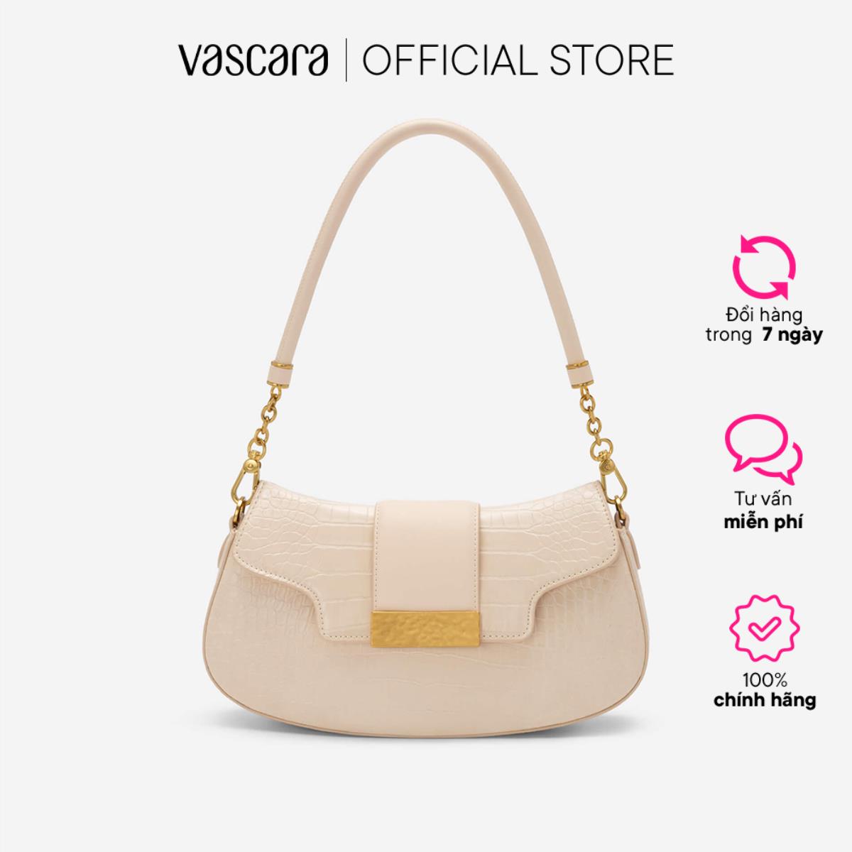 [Voucher 10%] Vascara Túi Đeo Vai Vân Cá Sấu - SAT 0316