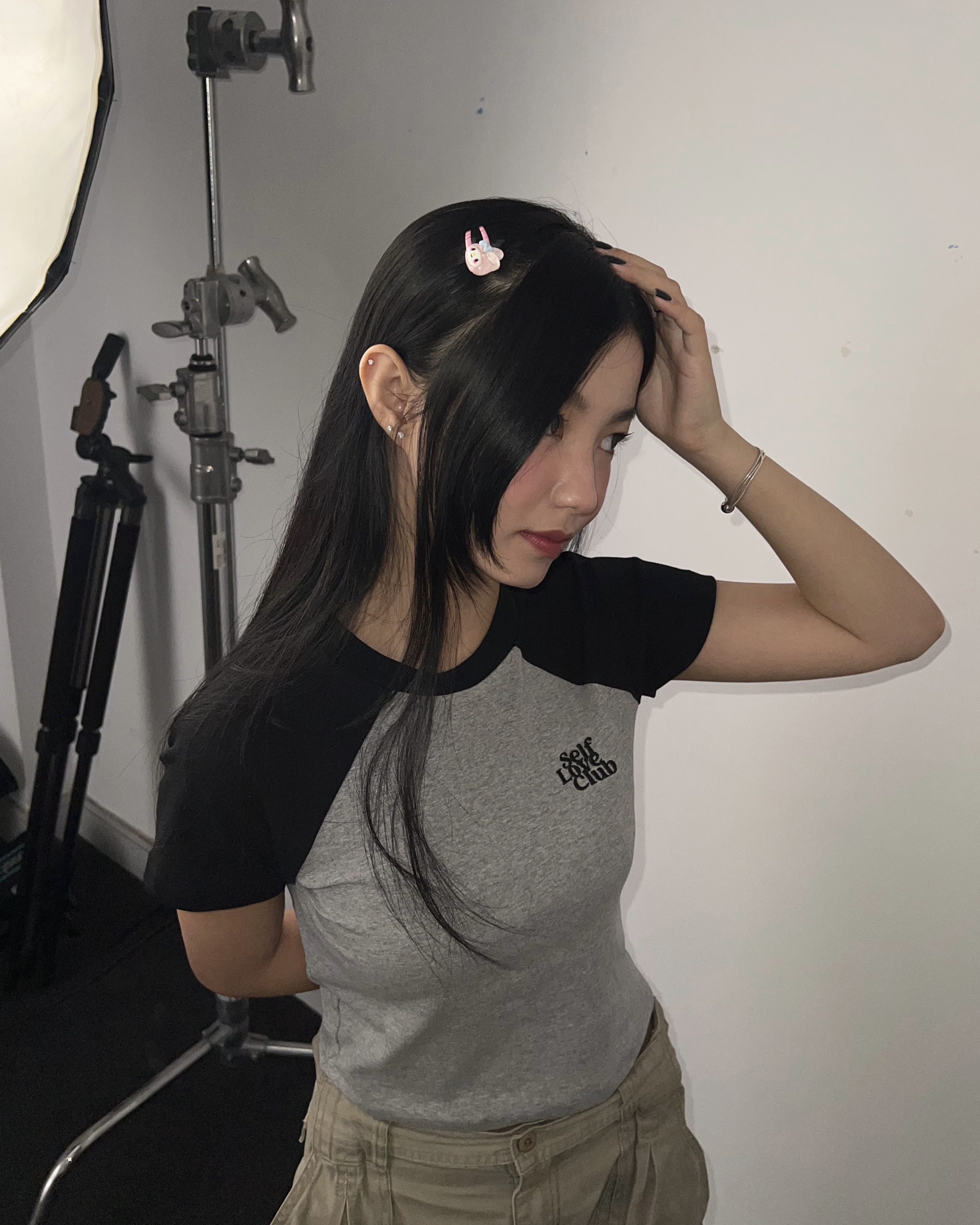 Áo croptop basic phối tay raglan SLC - 3 màu