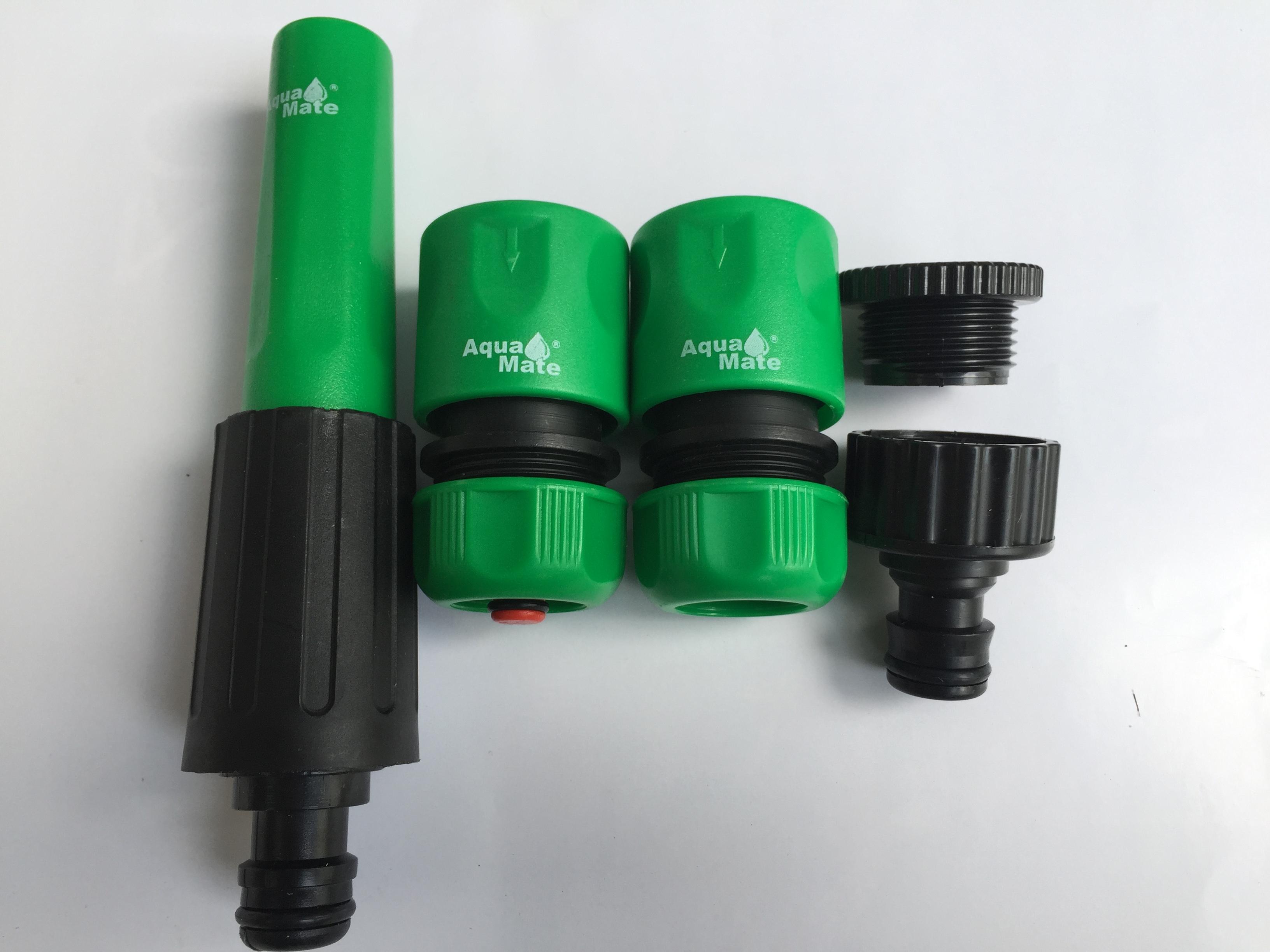 Bộ đầu nối nhanh + vòi phun tưới cây rửa xe AquaMate Đài Loan