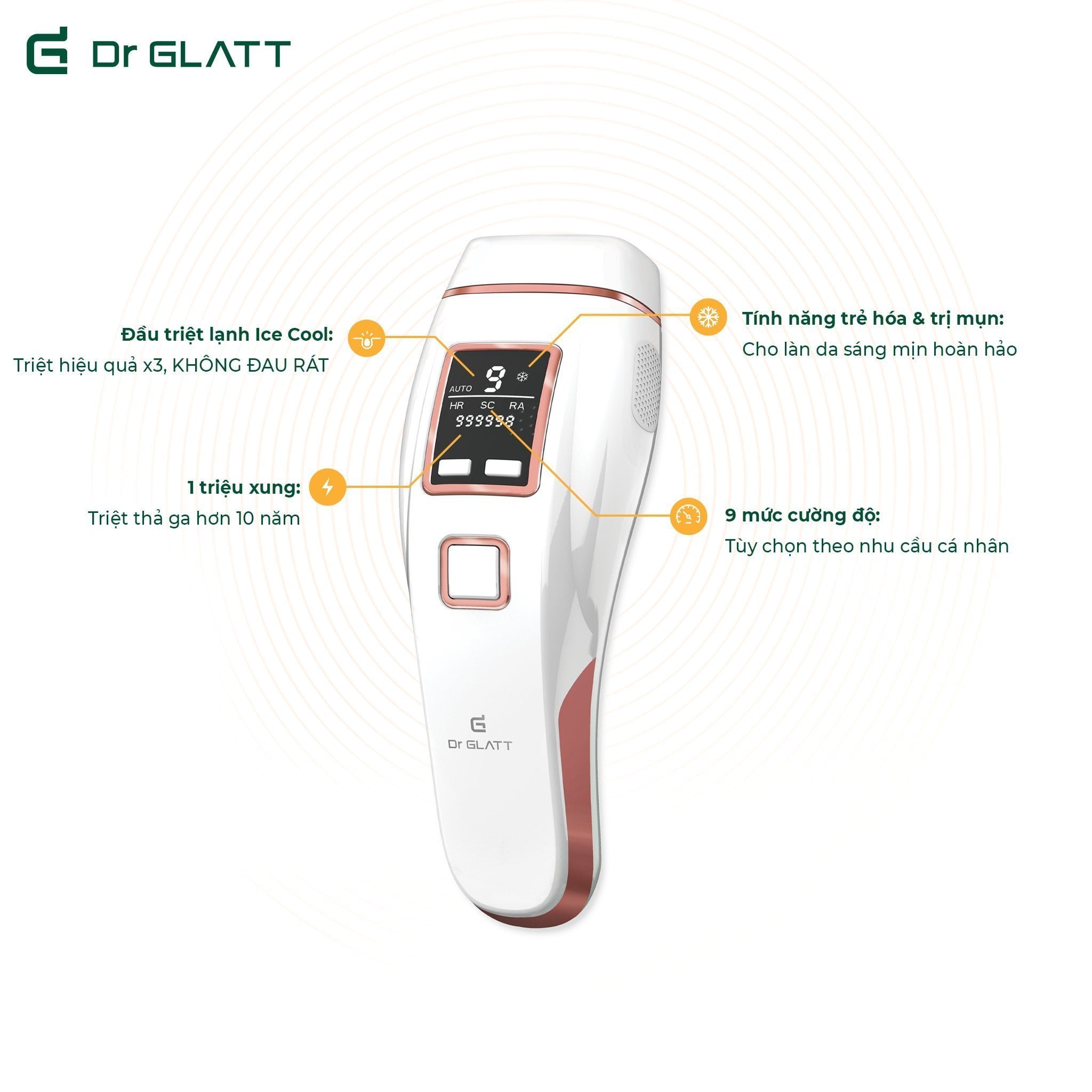 Máy triệt lông Dr Glatt.IPL Pro
