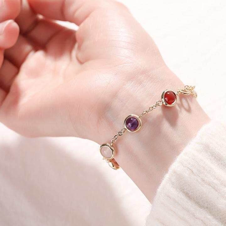 Lắc tay phong thủy 5 màu - 5 loại đá