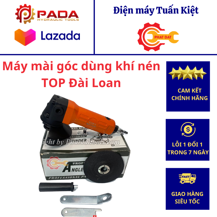 Máy mài góc dùng khí nén TOP Đài Loan-Máy mài cắt dùng hơi đa năng-Bảo hành 6 tháng