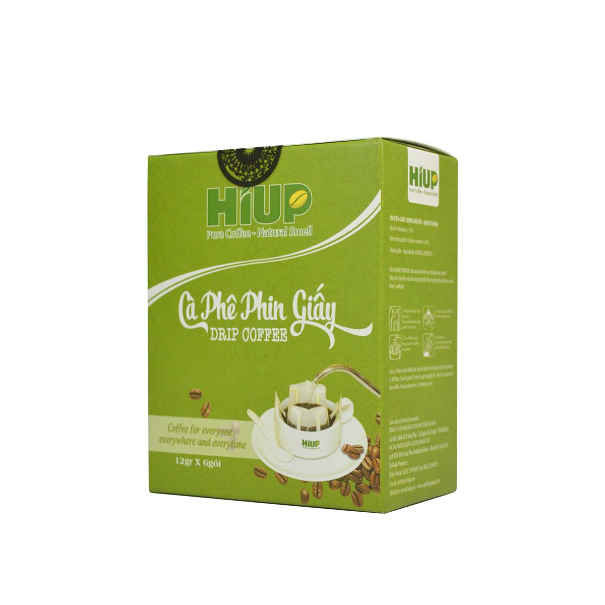 Combo 2 hộp cà phê phin giấy xl (hộp 6 phin x 12gr) - HIUP Coffee