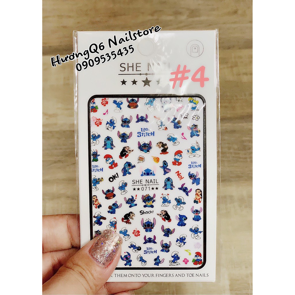 Miếng Dán Móng Tay Nails Sticker Nhiều Mẫu Hoạt Hình