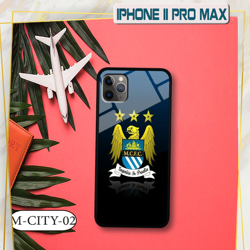 Ốp kính 3D IPHONE 11 PRO MAX  - in biểu tượng đội bóng