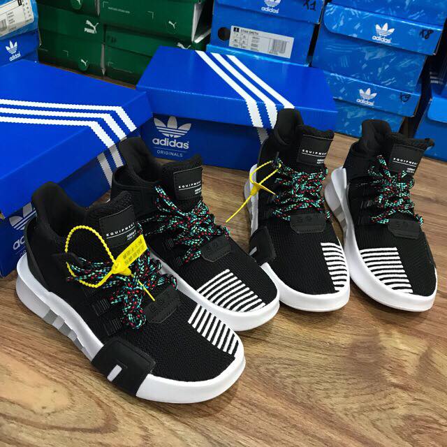 [FULL BOX] Giày Thể Thao EQT Đen Gót Xanh Nam Nữ