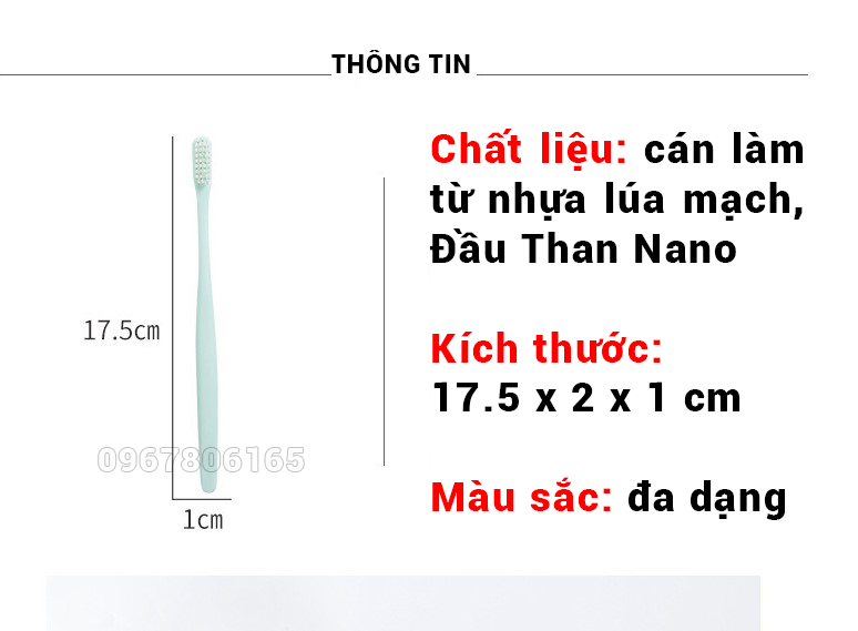Hộp 4 bàn chải răng đánh răng lúa mạch siêu mềm – Set 4 bàn chải đánh răng lúa mạch