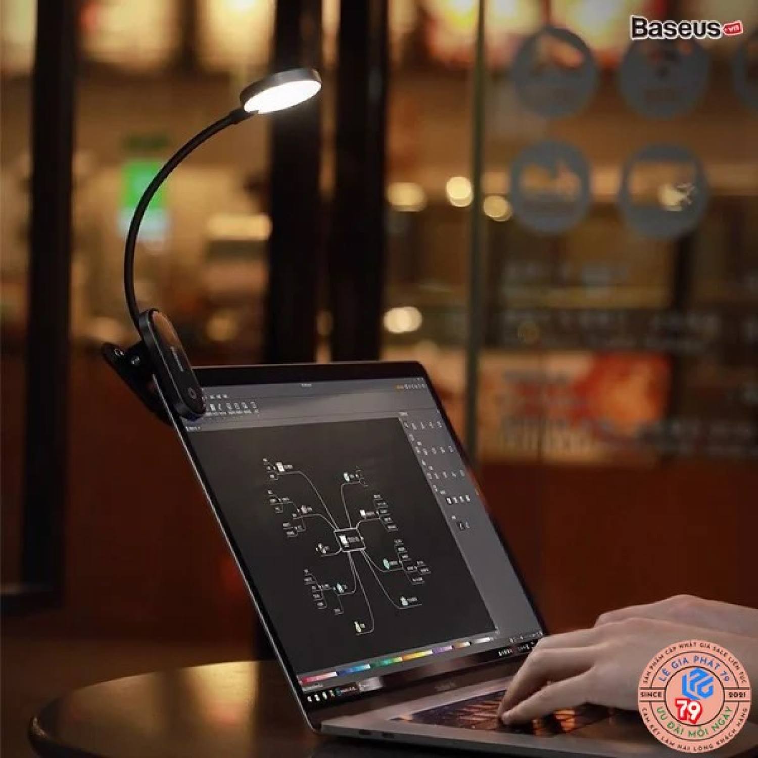 Bảng giá Đèn đọc sách mini, pin sạc tiện dụng Baseus Comfort Reading Mini Clip Lamp ( Dịu mắt, chân kẹp, 3 mức sáng, 350mAh, 24h sử dụng)[2S]