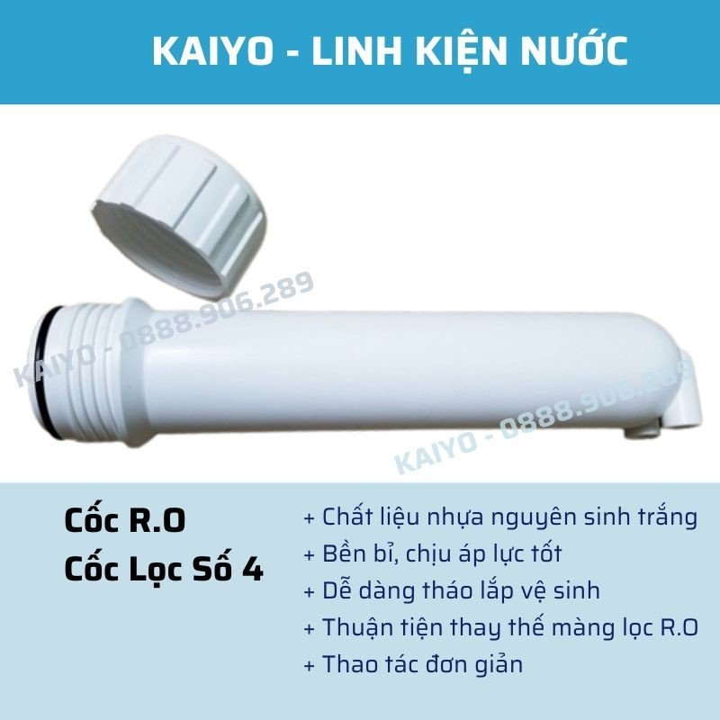 Cốc lọc nước số 4 -vỏ màng ro full phụ kiện nối nhanh - cốc số 4 máy lọc nước ro
