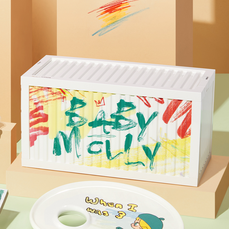 POP MART Baby MOLLY When I Was three！Series Action Figures - Container Luminous Figure Display Box
