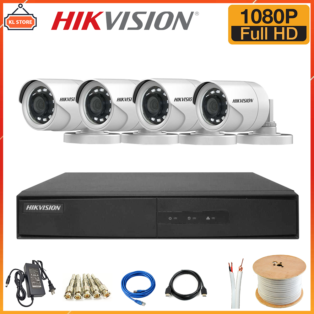 Trọn Bộ Camera 4 Mắt Hikvision 2.0MP Full HD - Bộ 4 Camera Hikvision