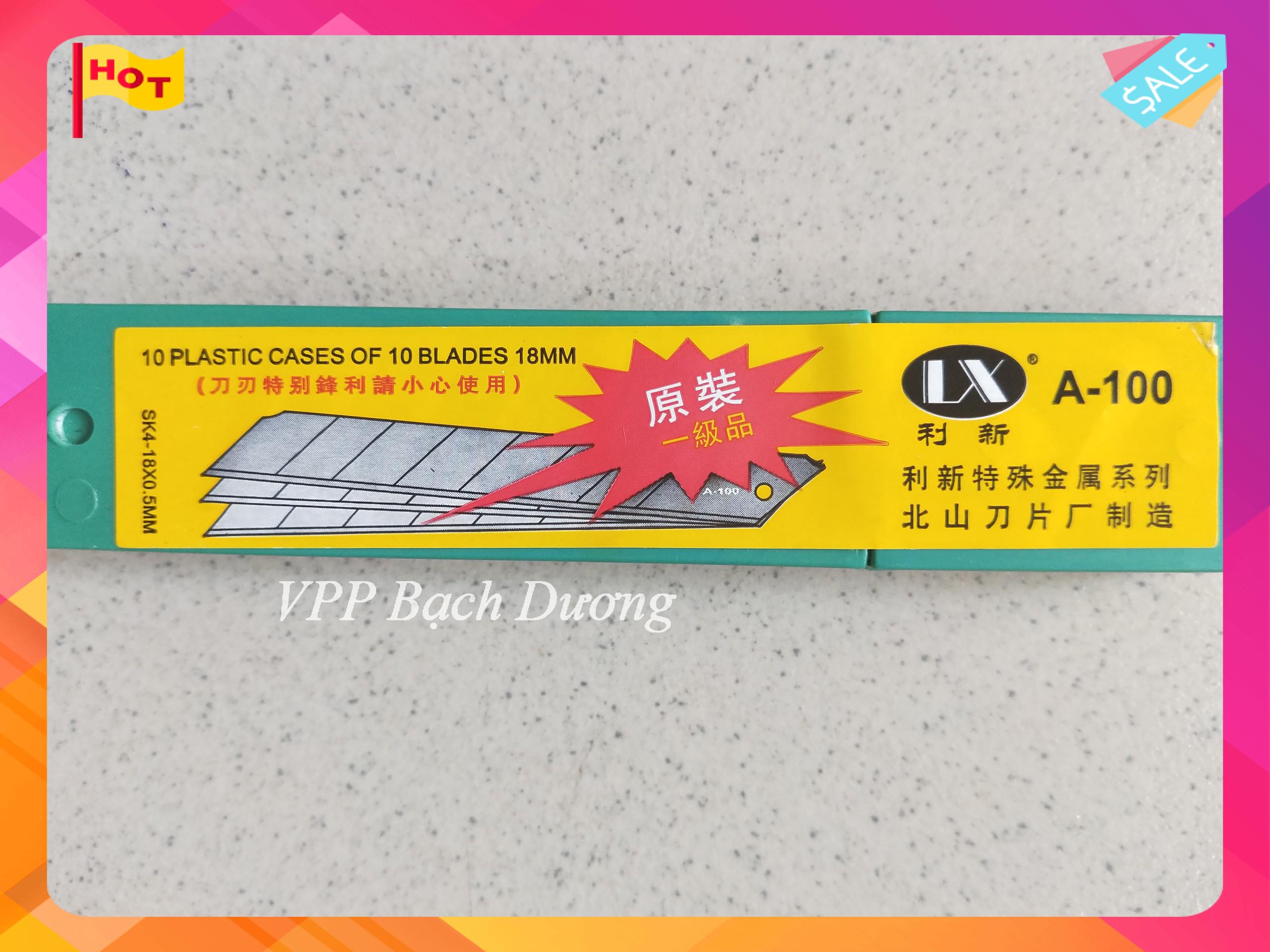 Lưỡi dao rọc giấy lớn A100 - 1 tép/10 lưỡi