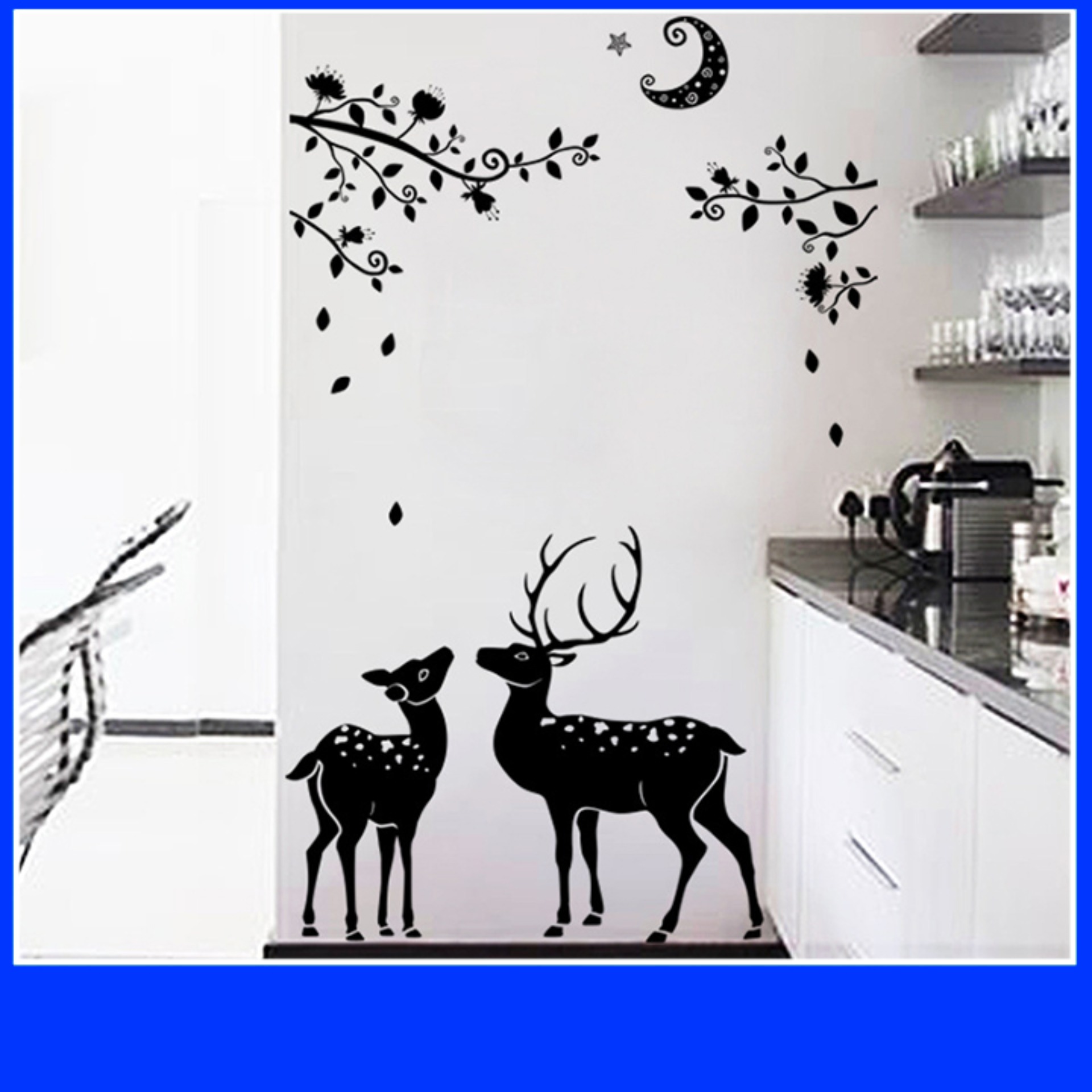 [HCM]Decal dán tường Amyshop  trang trí phòng ngủ phòng khách- Đàn hươu