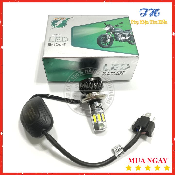 [HCM]Bóng Đèn Led H4 Xe Máy 6 Tim Xịn Siêu Sáng