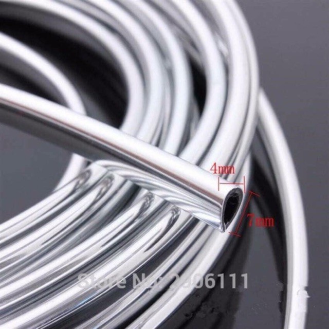 5M Nẹp viền chữ U mạ crom vân carbon
