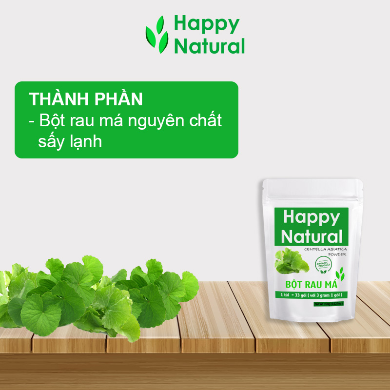Bột Rau Má Happy Natural Sấy Lạnh 100g