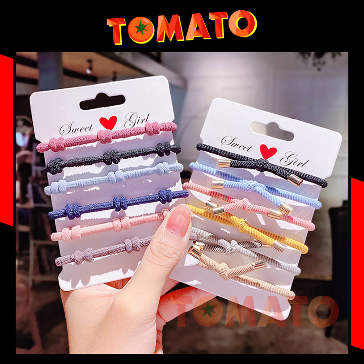 Dây Cột Tóc, Buộc Tóc Trơn, Đính Hình Dễ Thương Phong Cách Hàn Quốc - 89