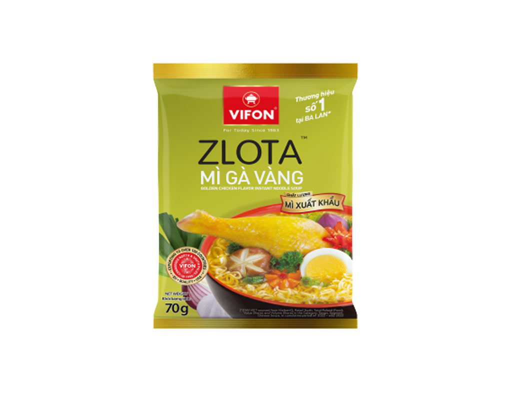 Thùng 24 gói mì gà vàng Vifon 70g (Mì xuất khẩu)