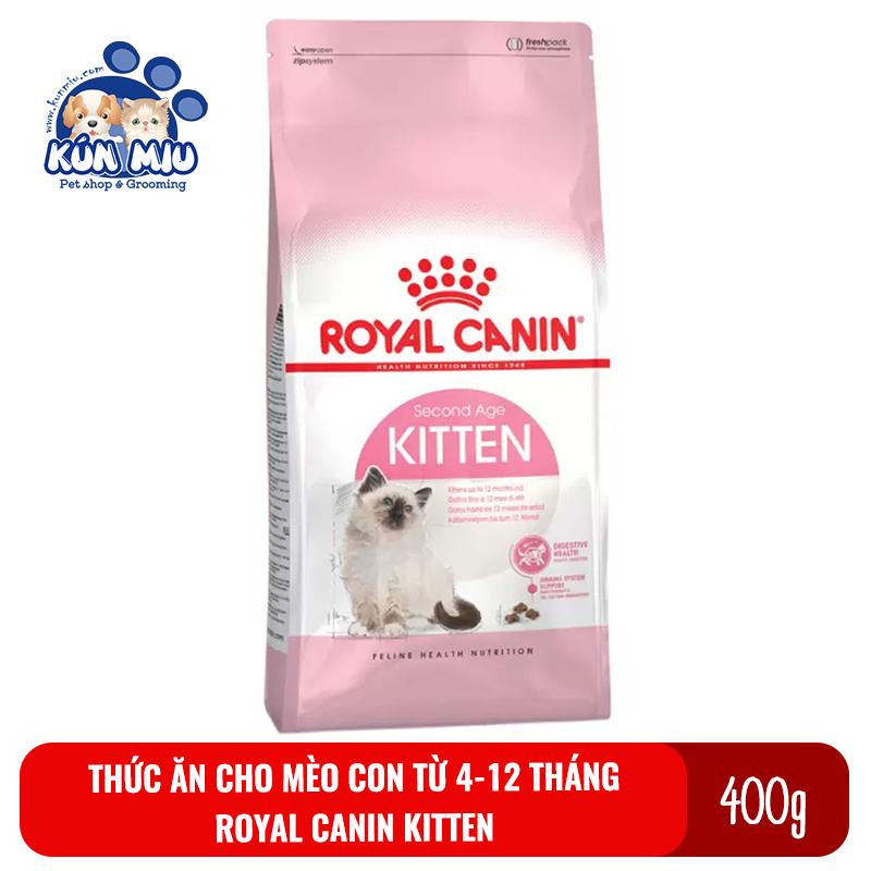 [Hoàn Tiền 10%] Thức ăn cho mèo con từ 4 đến 12 tháng tuổi Royal Canin Kitten 36 400g