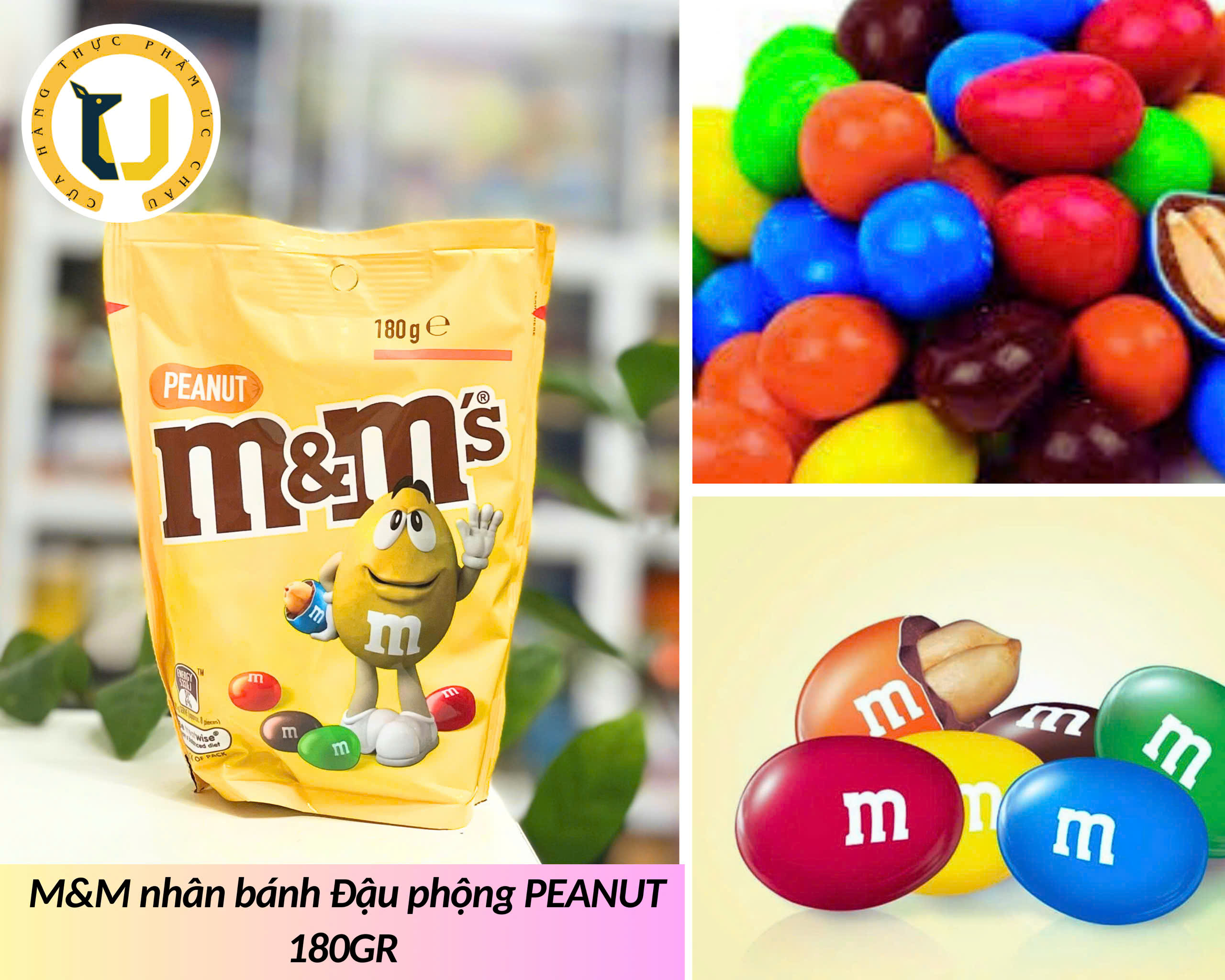 (HÀNG ÚC) Kẹo socola đậu phộng M&M's PEANUT/ MINIS/ CRISPY chocolate