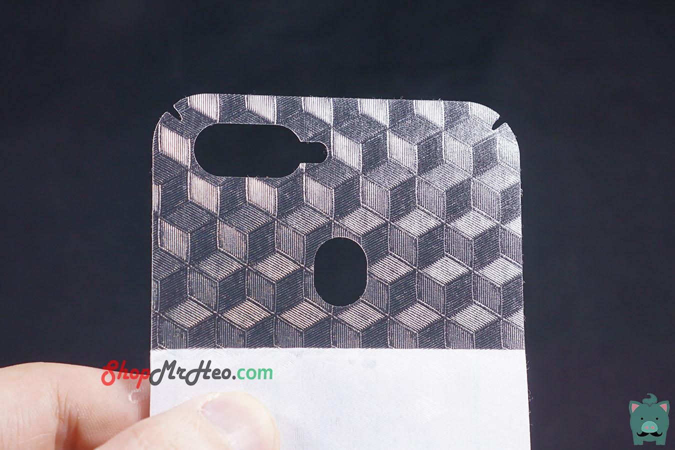 [HCM]Bộ 3 Skin Dán Mặt Sau Lưng Vân 3D Carbon OPPO A5s