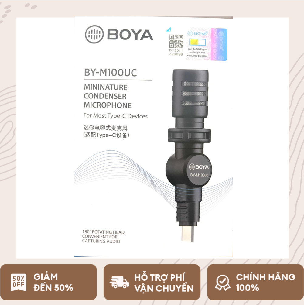 Micro boya by-m100uc cổng type-c thu âm cho smartphone android